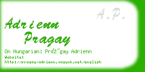 adrienn pragay business card